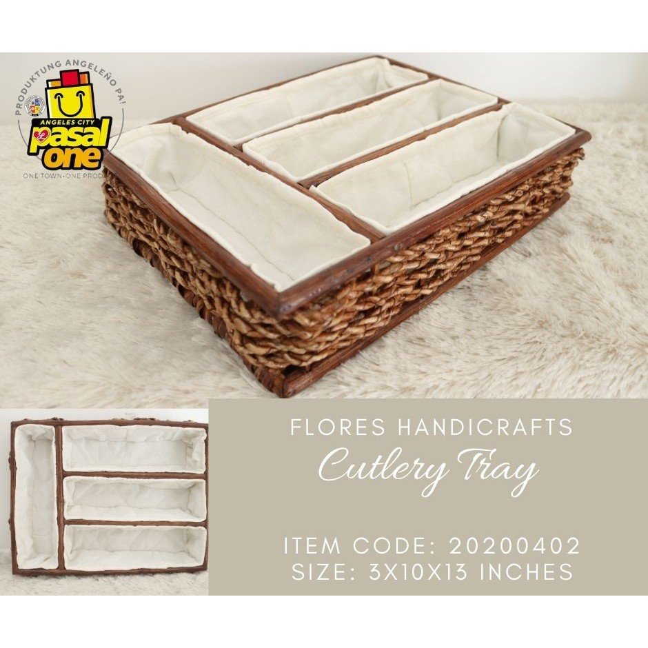 Rattan Cutlery Tray Without Cover