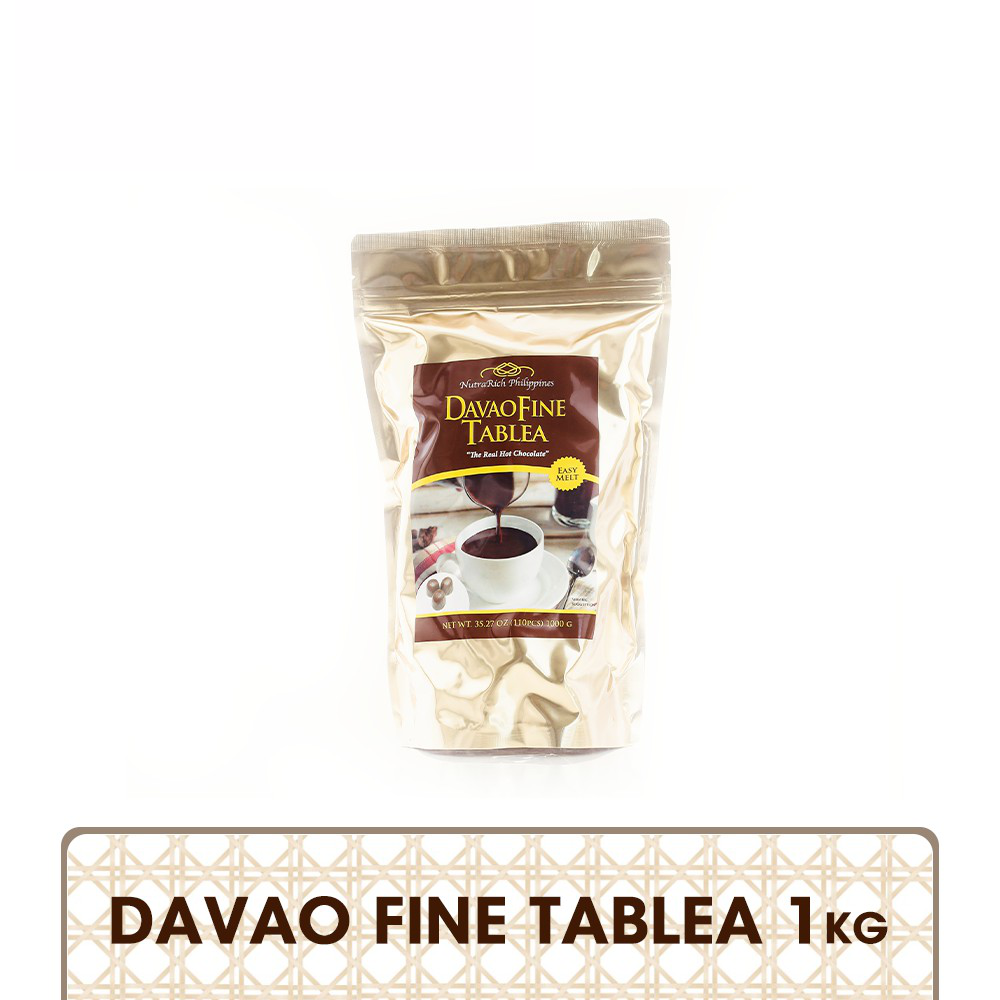 NutraRich Davao Fine Tablea 1kg (Resealable Aluminum Foil Pack)